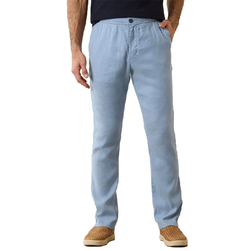 Men's Pants with Adjustable CuffsTommy Bahama Beach Coast Linen Blend Pull On Pants - Port Side Blue