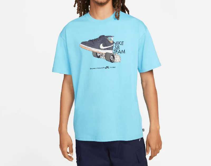 Men's Shirts for CampingDunk Team Skate T-Shirt Top In Blue