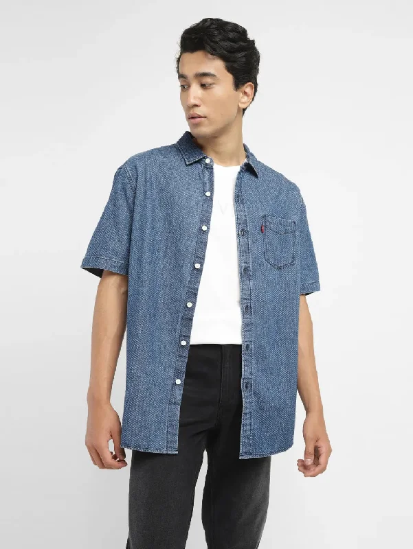 Comfortable Men's Flannel ShirtsMen's Textured Slim Fit Shirt