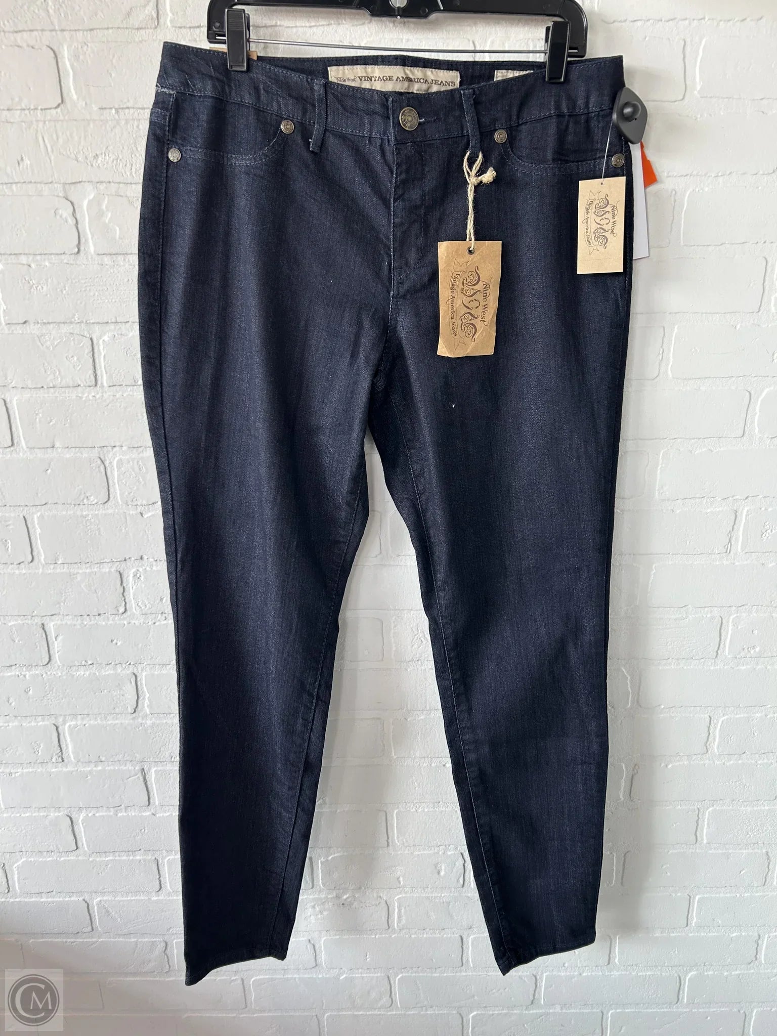 Elegant Men's JeansJeans Skinny By Vintage America In Blue Denim, Size: 14
