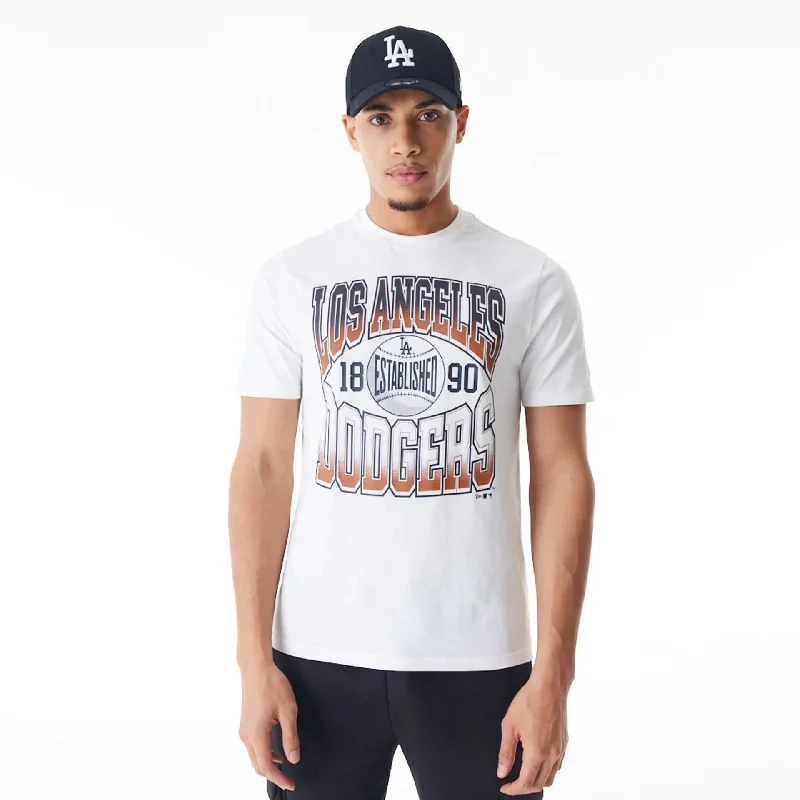 Men's Shirts with TiesLA Dodgers MLB Gradient Graphic White T-Shirt