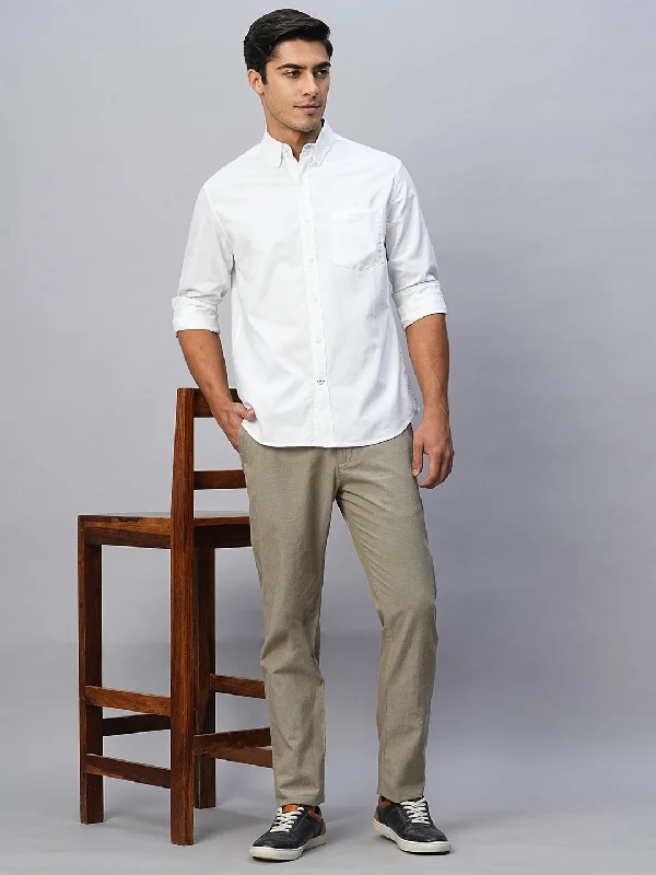 Warm Men's Fleece-Lined PantsMen's Khaki Cotton Slim Fit Pant