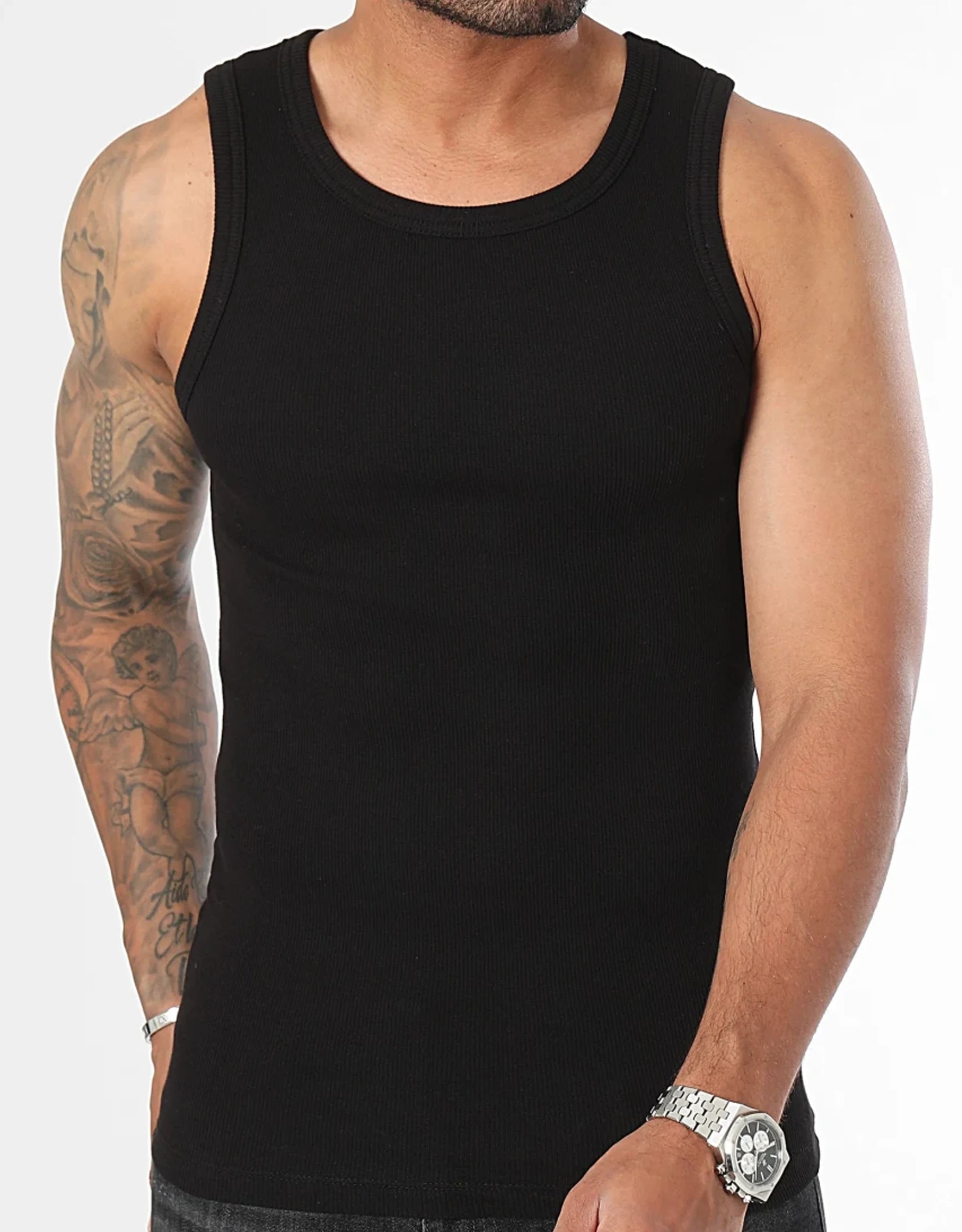 Men's Shirts with Pleated HemlinesVest Tee
