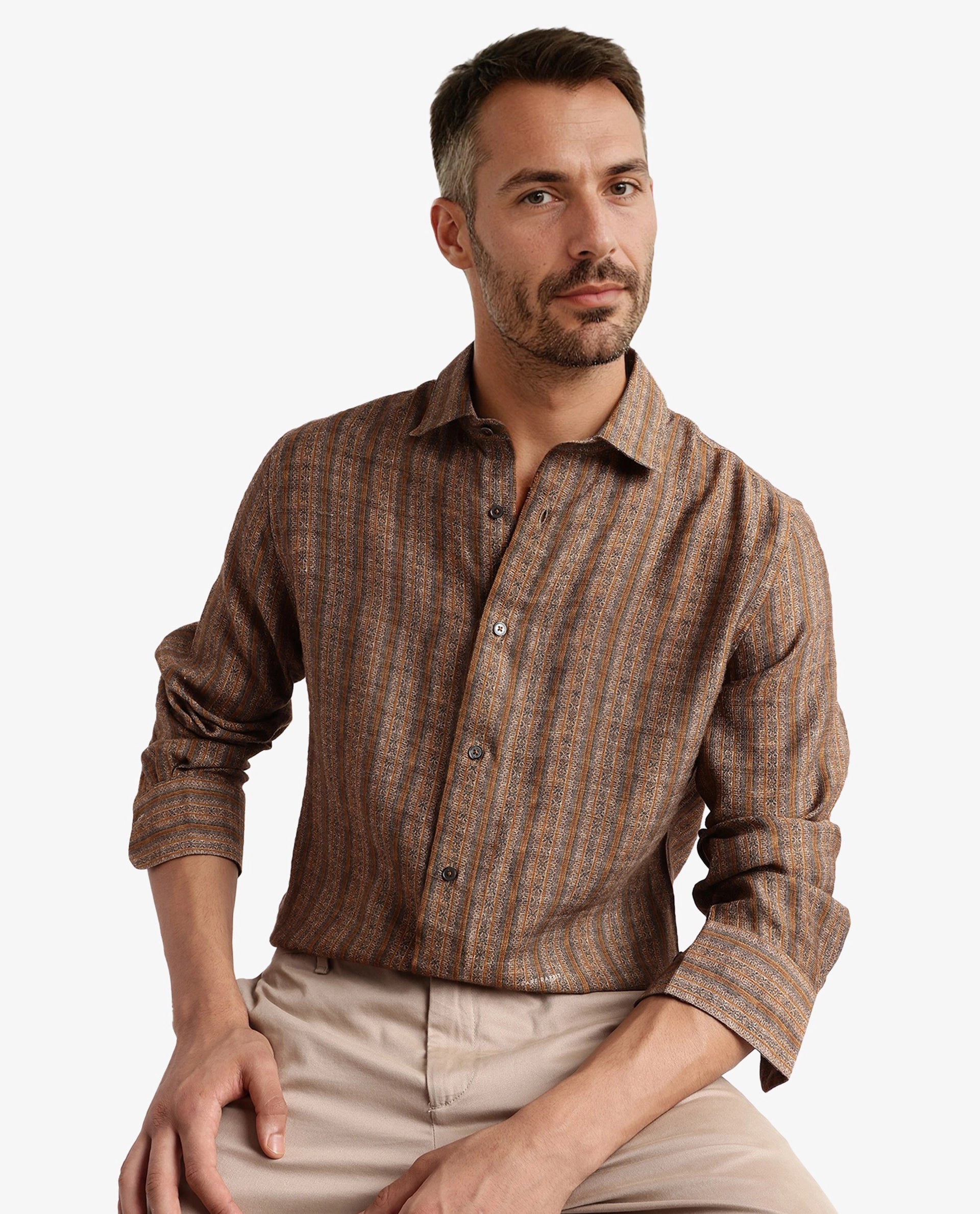Men's Unique Dress Shirts for a Statement LookRare Rabbit Men Artico Mustard Full Sleeve Regular Fit Decorative Print Shirt Men's Unique Dress Shirts for a Statement LookRare Rabbit Men Artico Mustard Full Sleeve Regular Fit Decorative Print Shirt