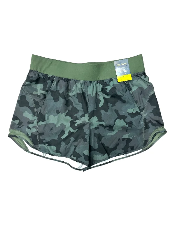 Men's Patterned Pants with ChecksCamouflage Print Athletic Shorts Tek Gear, Size 2x