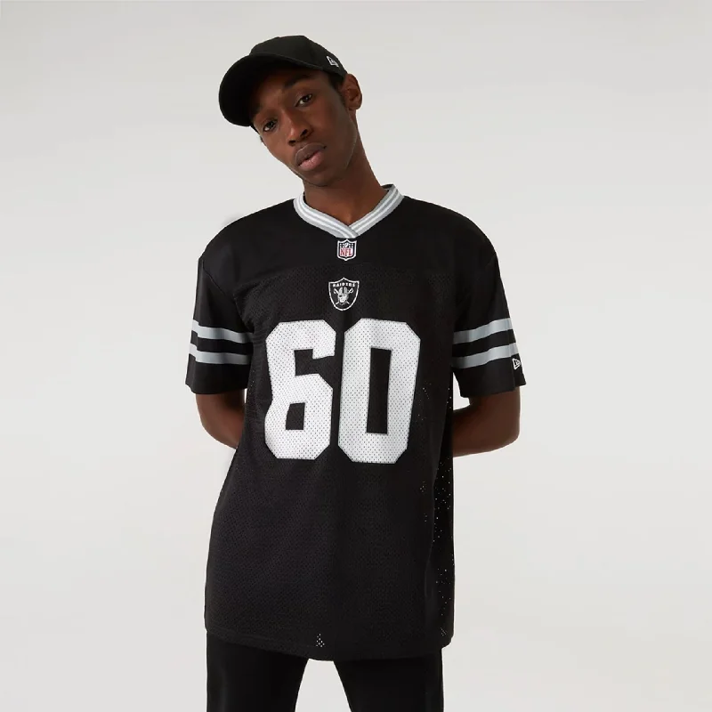 Men's Shirts with CollarsLas Vegas Raiders NFL Black Mesh T-Shirt