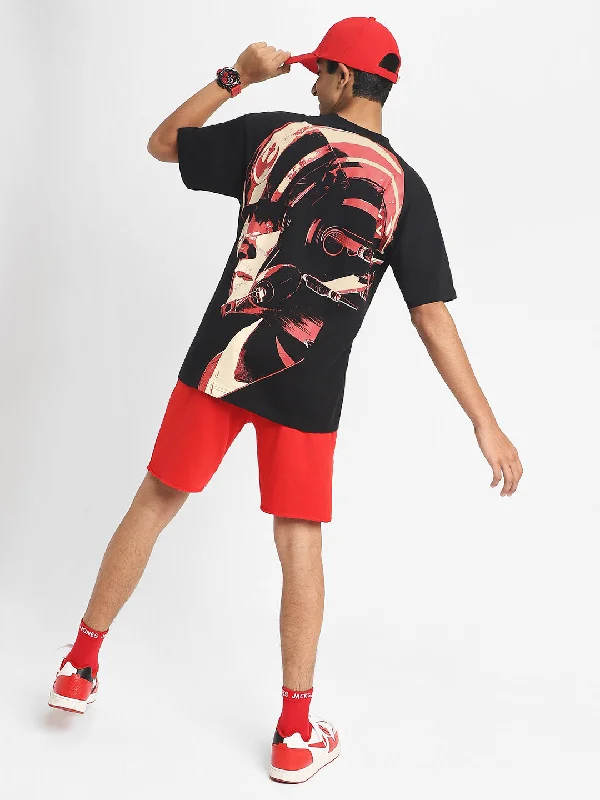 Men's Shirts with Checkered PatternsStarwar Black Oversized Graphic Back Printed T-shirt Men's Shirts with Checkered PatternsStarwar Black Oversized Graphic Back Printed T-shirt