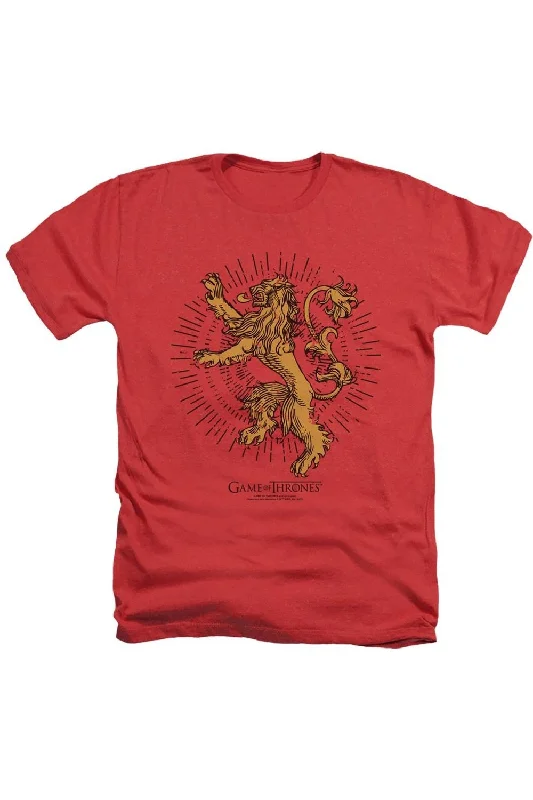 Men's Casual Shirts for Everyday WearGame Of Thrones Lannister Burst Sigil Adult Heather Tee / T-Shirt Men's Casual Shirts for Everyday WearGame Of Thrones Lannister Burst Sigil Adult Heather Tee / T-Shirt