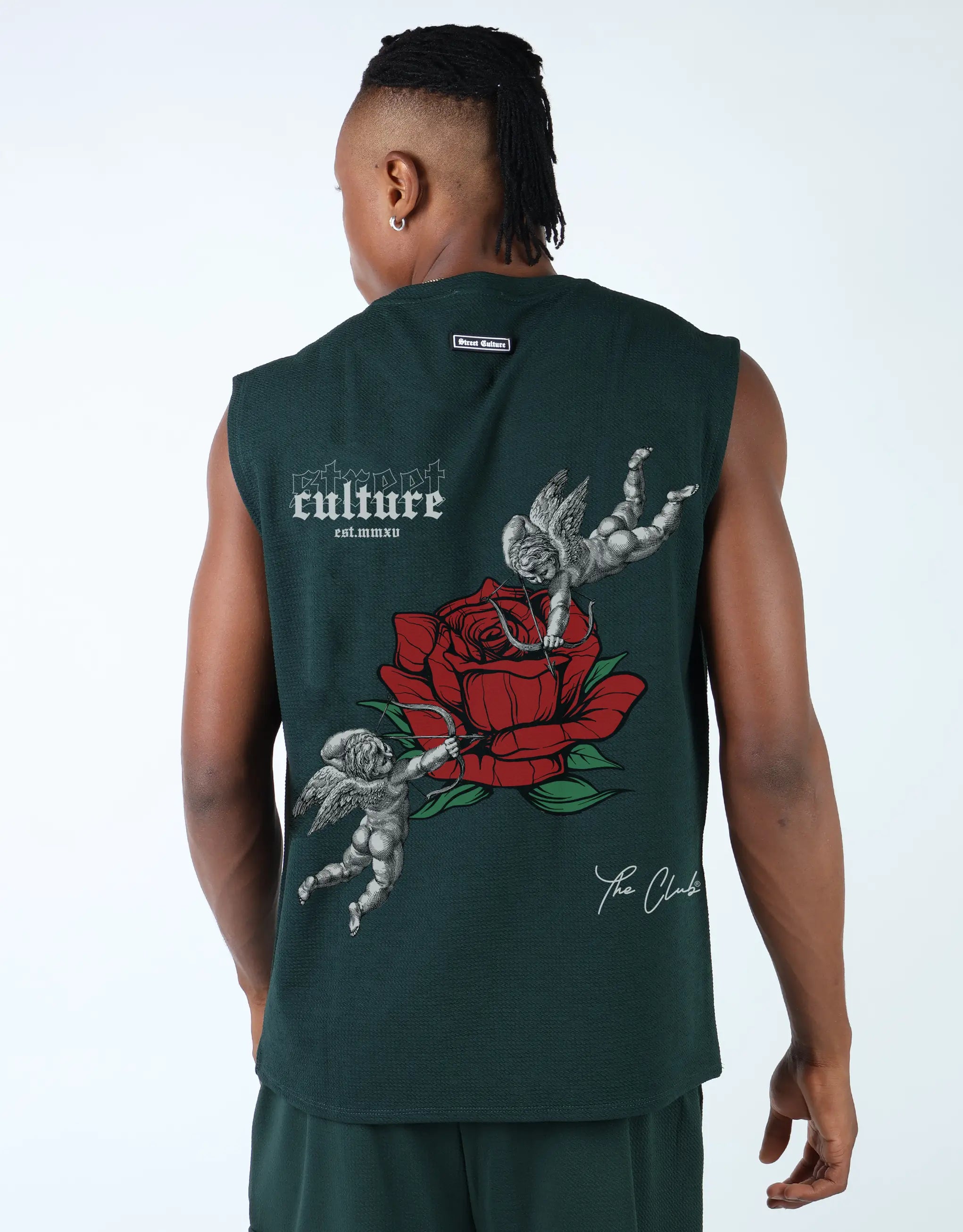 Men's Shirts with Patchwork SleevesVest Tee