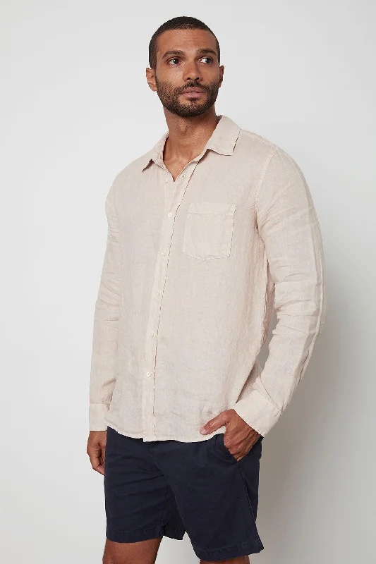 Men's Shirts with Plaid PatternsBENTON LINEN BUTTON-UP SHIRT