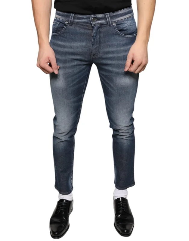 XXXL Men's JeansDolce & Gabbana   Washed Cotton Skinny  Men's Jeans