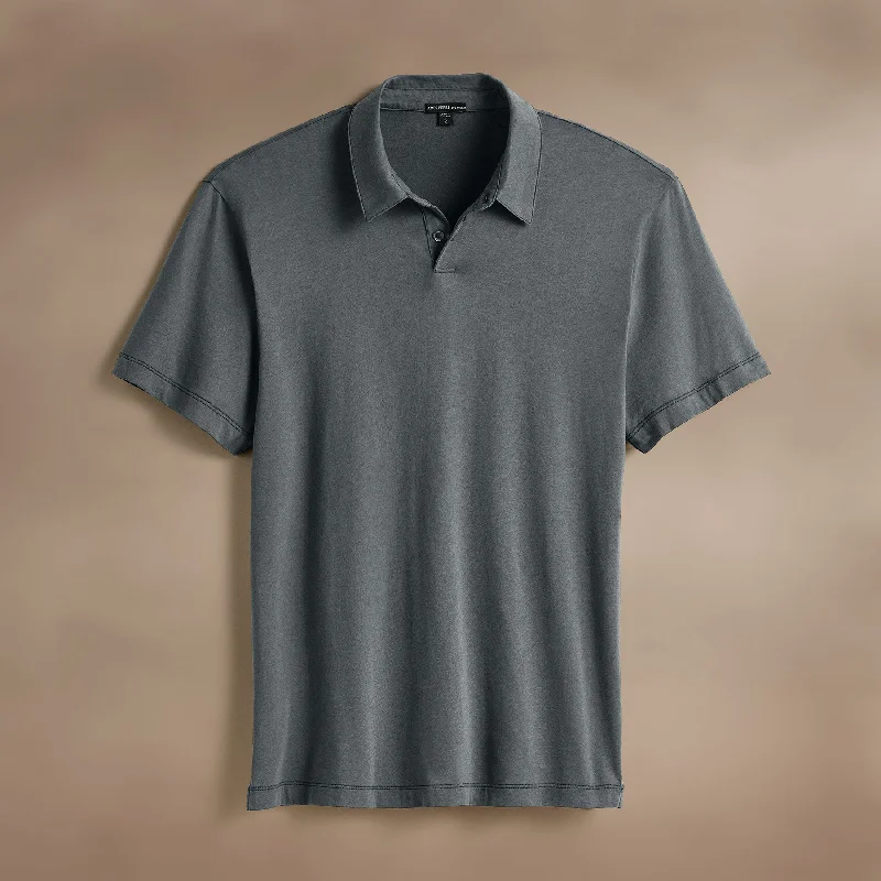 Men's Shirts with Graphic PrintsBrushed Lotus Polo - Asphalt