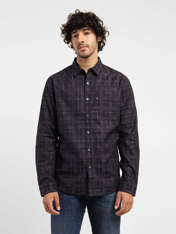 Men's Custom Dress Shirts for a Personalized FitMen's Checkered Slim Fit Shirt