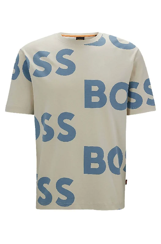 Men's Shirts with Convertible CollarsMen's Tecool Logo Short Sleeve T-Shirt In Beige Men's Shirts with Convertible CollarsMen's Tecool Logo Short Sleeve T-Shirt In Beige