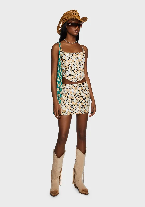 Among Wildflowers Mini Skirt