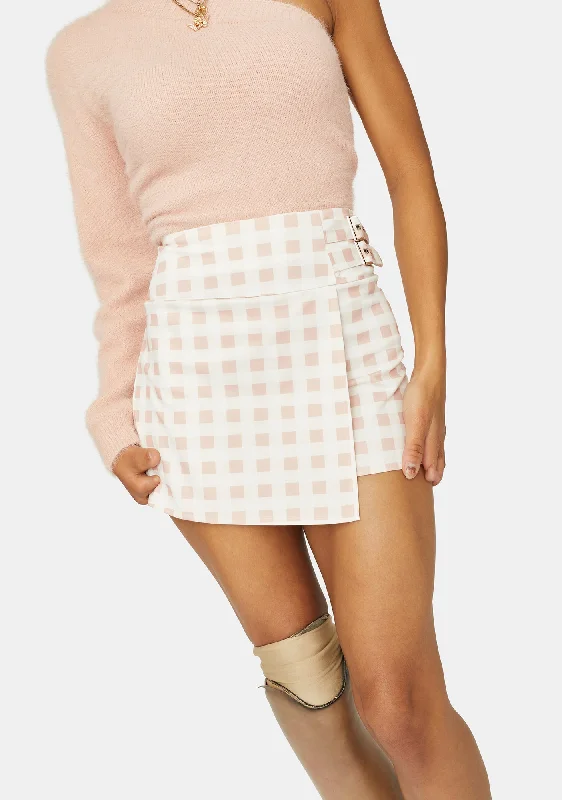 Oh My Darlin' Gingham Buckle Skort