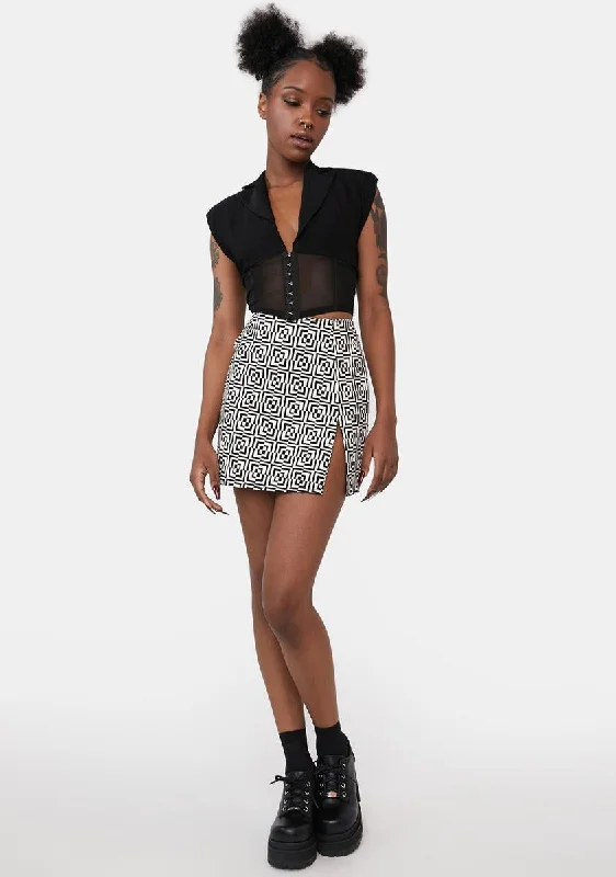 Optic Square Pelma Mini Skirt