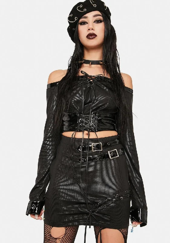 Sexy Gothic Punk Mini Skirt