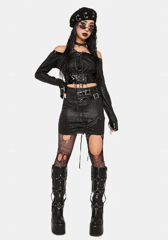 Sexy Gothic Punk Mini Skirt