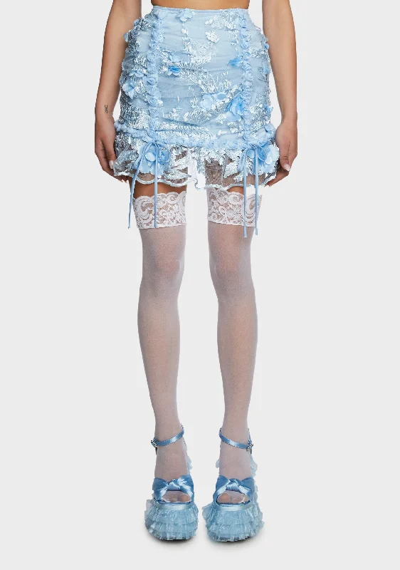 Social Season Mini Skirt - Blue