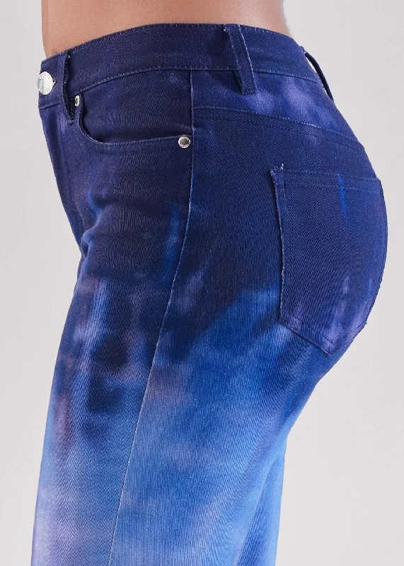 Tie-dye skinny jeans - Blue Multi