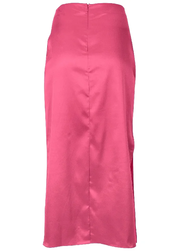 Midi slip skirt - Hot Pink