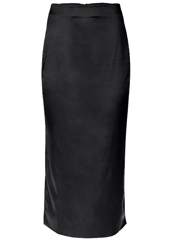 Midi slip skirt - Black