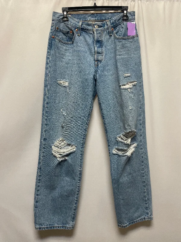 Blue Denim Jeans Straight Levis, Size 4