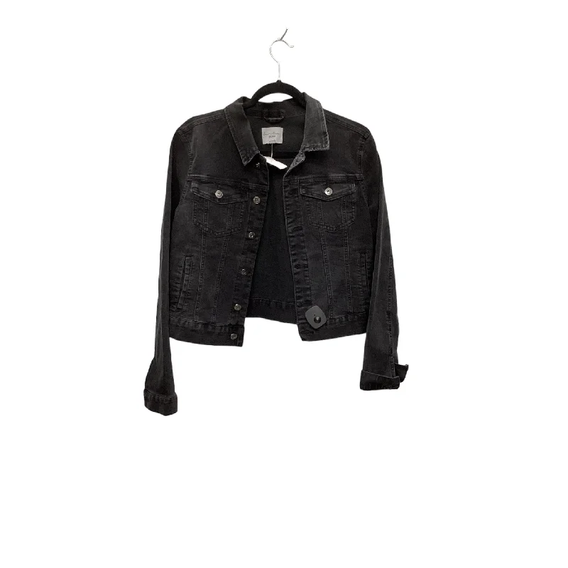 Jacket Denim By Love Tree In Black Denim, Size: M