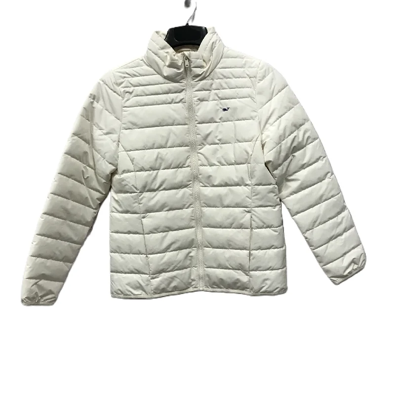 Jacket Puffer & Quilted By Vineyard Vines In Ivory, Size: S