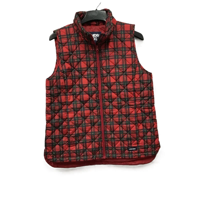 Vest Puffer & Quilted By Lands End In Red, Size: M