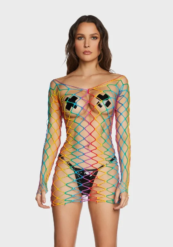 Trippy Hype Fishnet Bodystocking