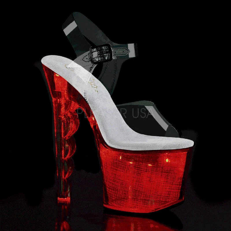 FLASHDANCE-708SCH Platform Sandal | Clear Vinyl