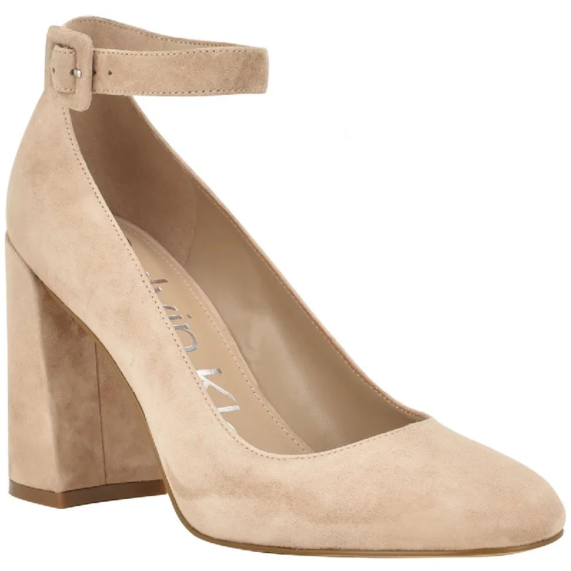 Fionna Womens Buckle Suede Pumps