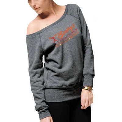 Bella + Canvas Ladies' Triblend Slouchy Wide Neck Fleece Sweatshirt