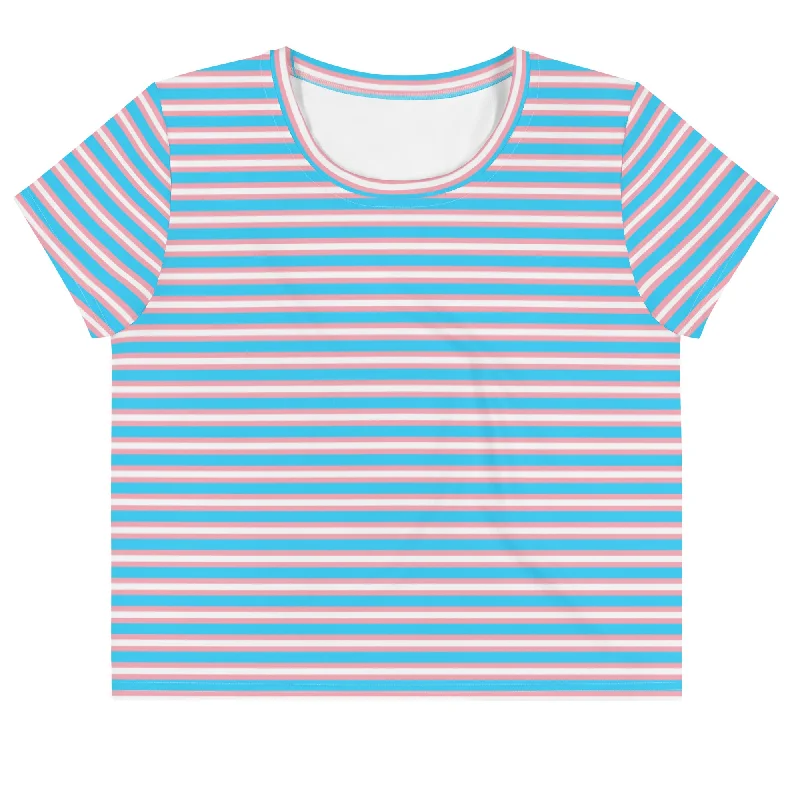 Transgender Flag Crop Tee