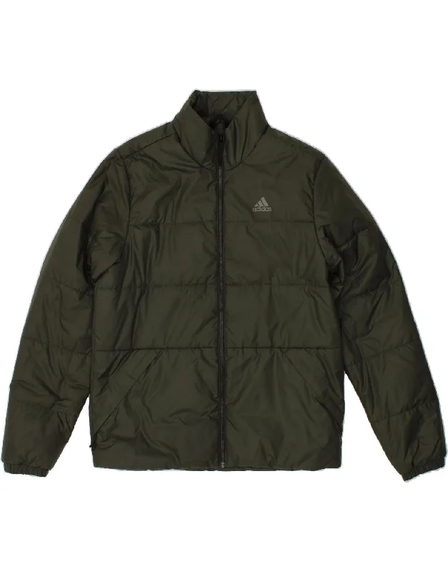 Men's Coats with Modern CutsADIDAS Mens Padded Jacket UK 38 Medium Khaki Polyester
