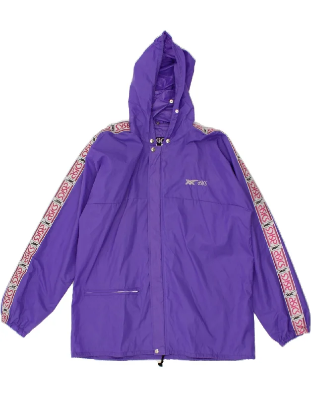 Practical Men's RaincoatsASICS Mens Graphic Hooded Rain Jacket UK 42 XL Purple Nylon Practical Men's RaincoatsASICS Mens Graphic Hooded Rain Jacket UK 42 XL Purple Nylon