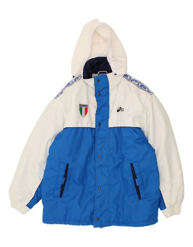 Functional Men's Ski JacketsASICS Mens Italia Graphic Hooded Windbreaker Jacket UK 40 Large Blue Functional Men's Ski JacketsASICS Mens Italia Graphic Hooded Windbreaker Jacket UK 40 Large Blue