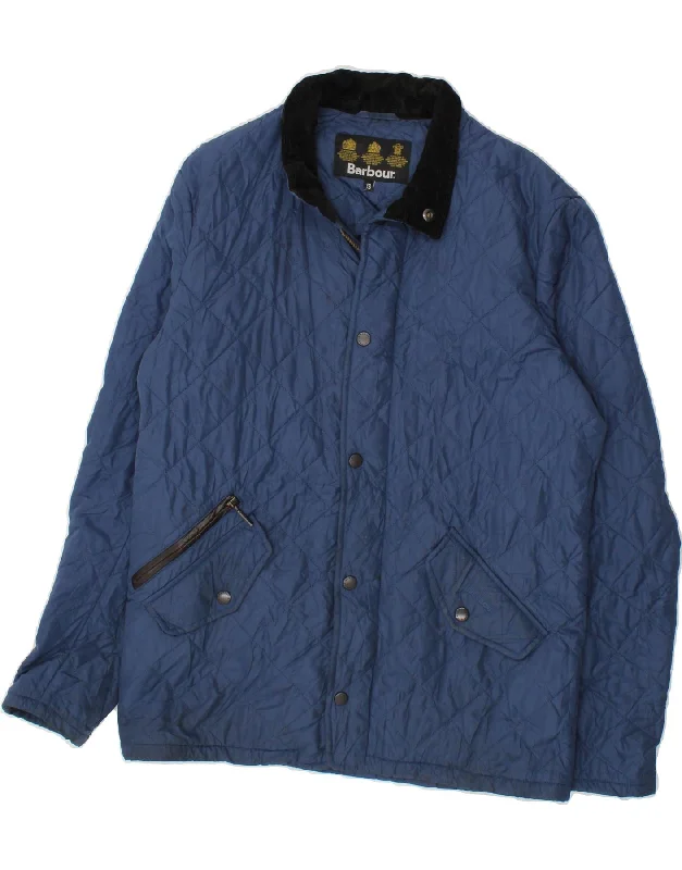 Men's Coats for AutumnBARBOUR Mens Quilted Jacket UK 34 XS Navy Blue Polyester