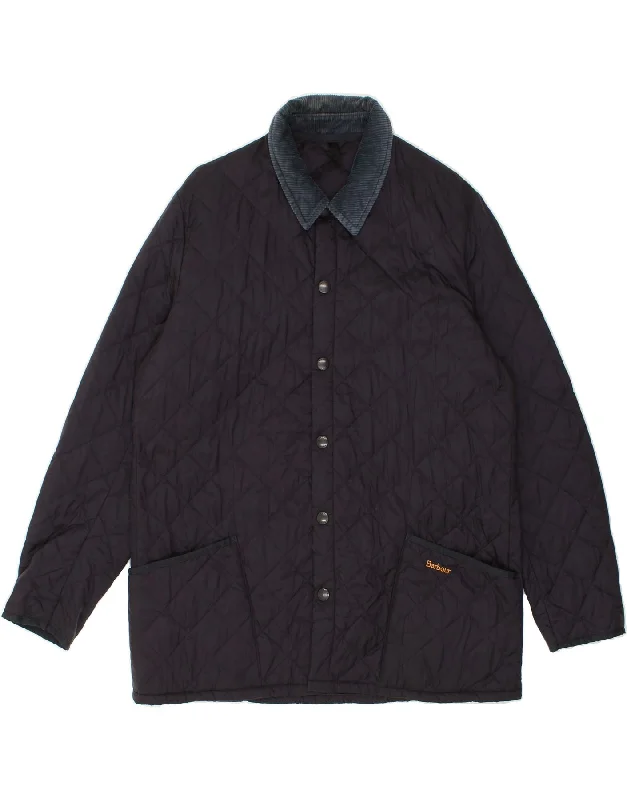 Men's Coats with Velcro ClosuresBARBOUR Mens Quilted Jacket UK 42 XL Navy Blue Polyamide Men's Coats with Velcro ClosuresBARBOUR Mens Quilted Jacket UK 42 XL Navy Blue Polyamide