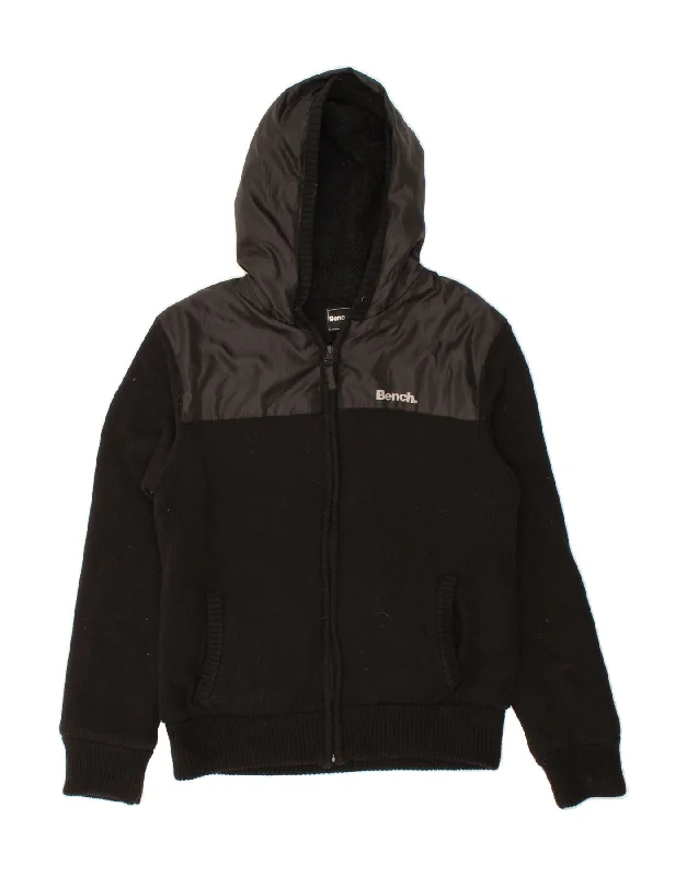 Men's Coats for Dressy OccasionsBENCH Mens Hooded Knit Sherpa Jacket Size 50 Medium Black Colourblock Men's Coats for Dressy OccasionsBENCH Mens Hooded Knit Sherpa Jacket Size 50 Medium Black Colourblock