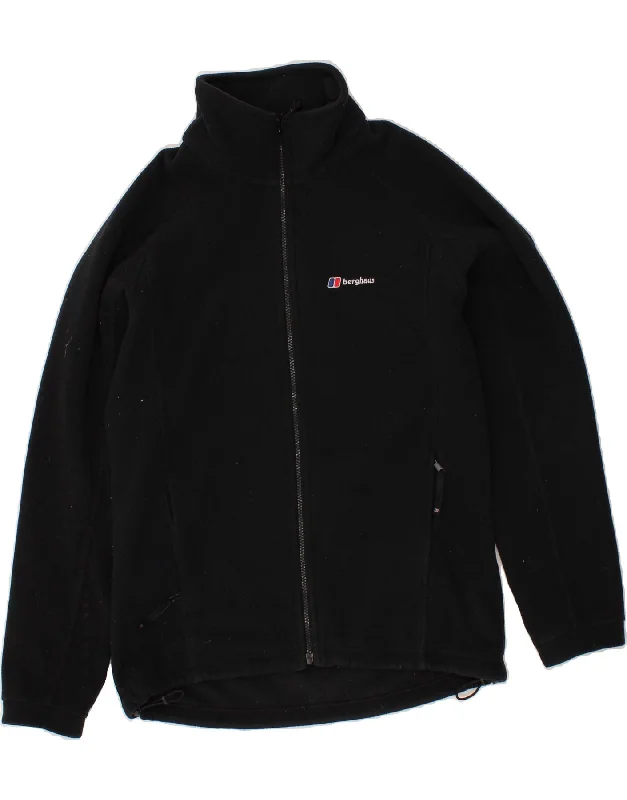 Comfortable Men's ParkasBERGHAUS Mens Fleece Jacket UK 38 Medium Black Polyester