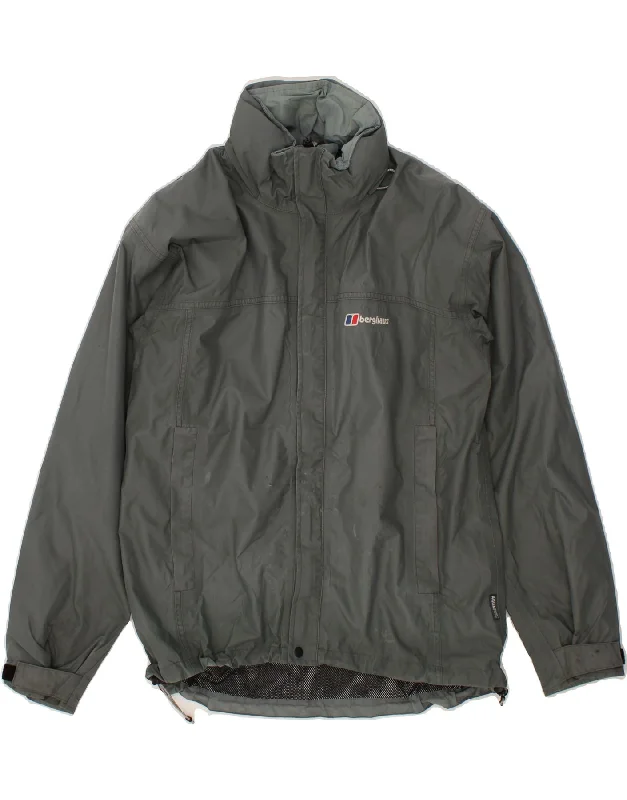 Men's Coats for AutumnBERGHAUS Mens Rain Jacket UK 38 Medium Grey Nylon