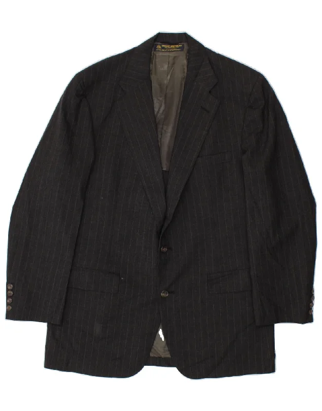 Men's Coats with Vintage StyleBROOKS BROTHERS Mens 2 Button Blazer Jacket UK 38 Medium Grey Striped Men's Coats with Vintage StyleBROOKS BROTHERS Mens 2 Button Blazer Jacket UK 38 Medium Grey Striped