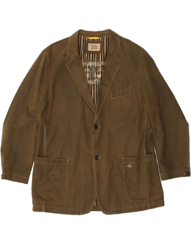 Men's Coats without LiningCAMEL ACTIVE Mens 2 Button Blazer Jacket IT 58 4XL Khaki Cotton Men's Coats without LiningCAMEL ACTIVE Mens 2 Button Blazer Jacket IT 58 4XL Khaki Cotton