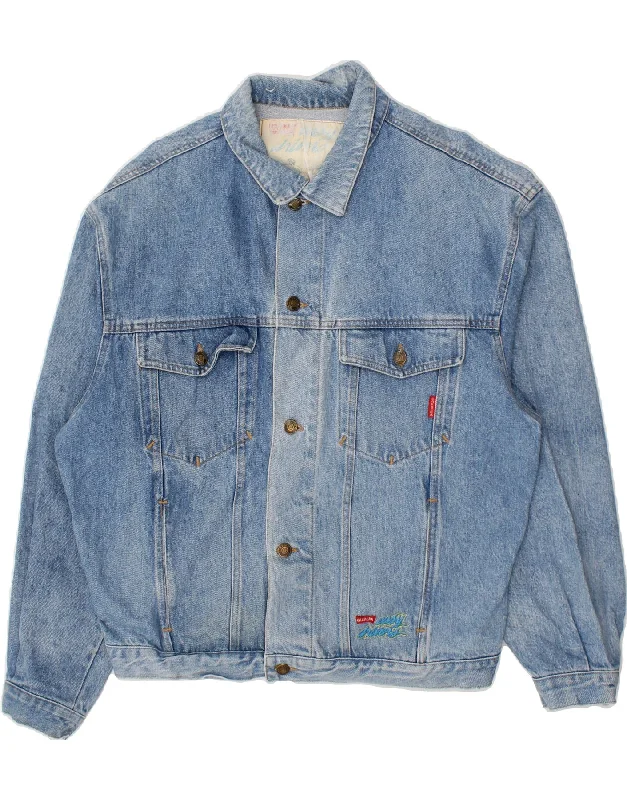 Men's Coats with Reflective StripesCARRERA Mens Denim Jacket UK 40 Large Blue