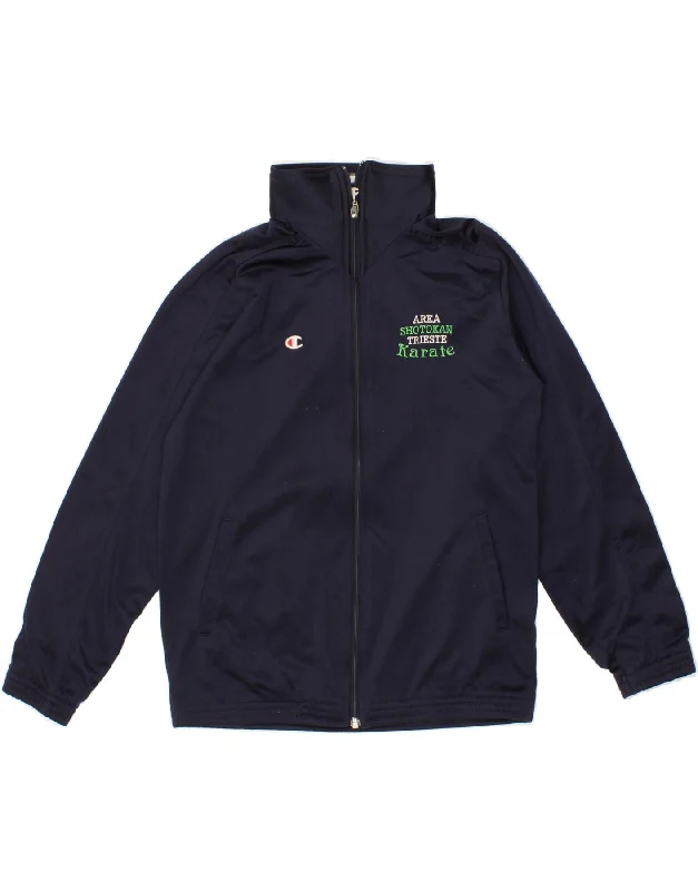Weather-Resistant Men's CoatsCHAMPION Boys Graphic Tracksuit Top Jacket 11-12 Years Navy Blue Polyester Weather-Resistant Men's CoatsCHAMPION Boys Graphic Tracksuit Top Jacket 11-12 Years Navy Blue Polyester