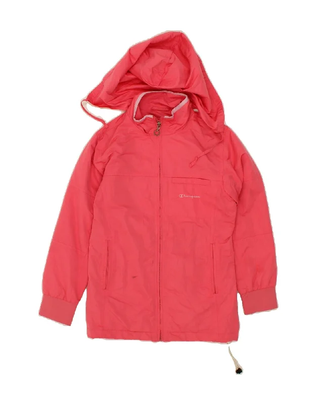 Men's Coats with Synthetic InsulationCHAMPION Girls Hooded Rain Jacket 11-12 Years Large Pink Polyester Men's Coats with Synthetic InsulationCHAMPION Girls Hooded Rain Jacket 11-12 Years Large Pink Polyester