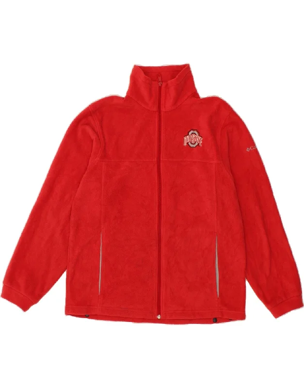 Warm Men's Down JacketsCOLUMBIA Girls Fleece Jacket 15-16 Years Red Polyester